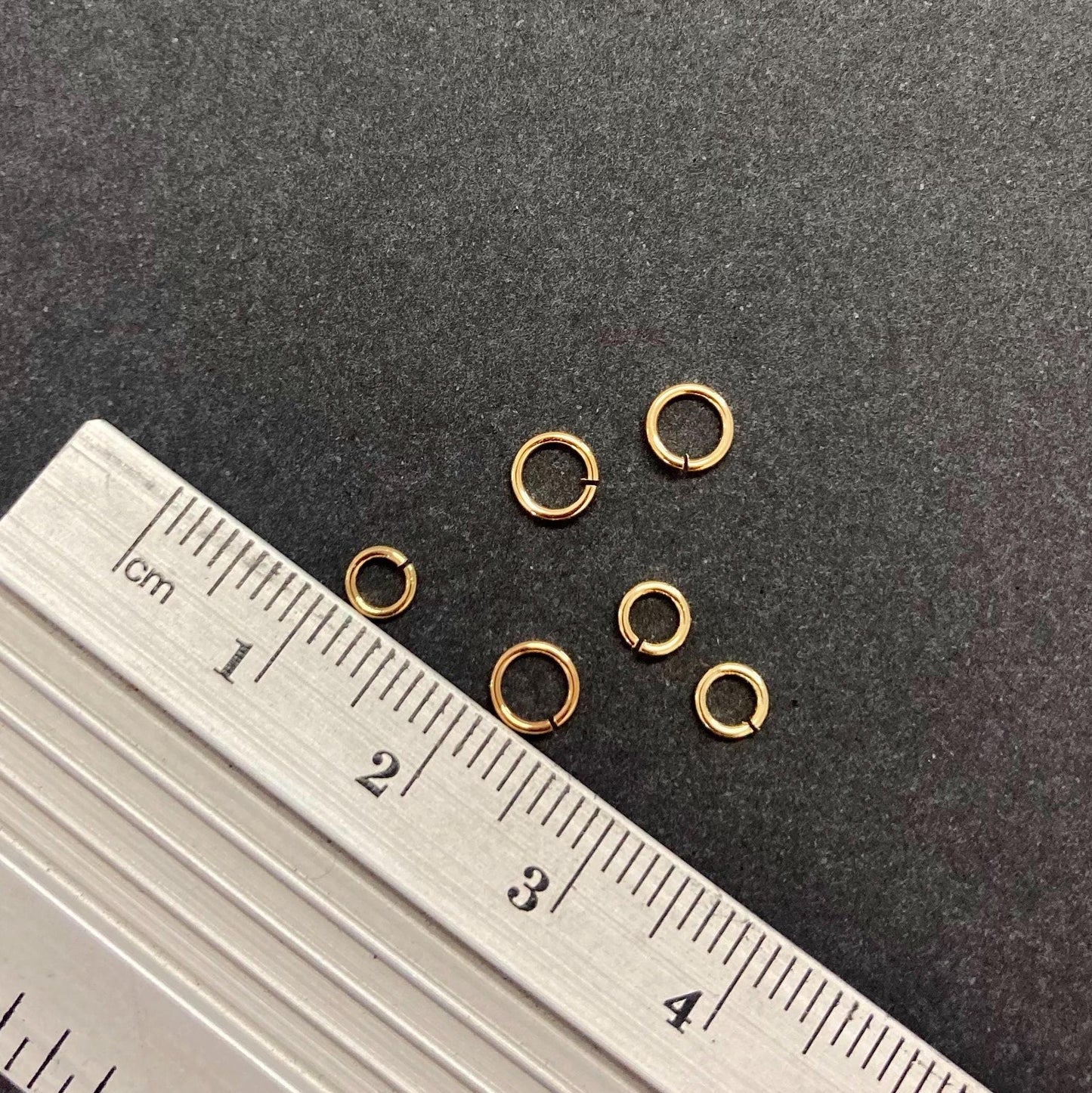 18K Gold Filled Jump Rings (4-8mm, 22 Gauge)
