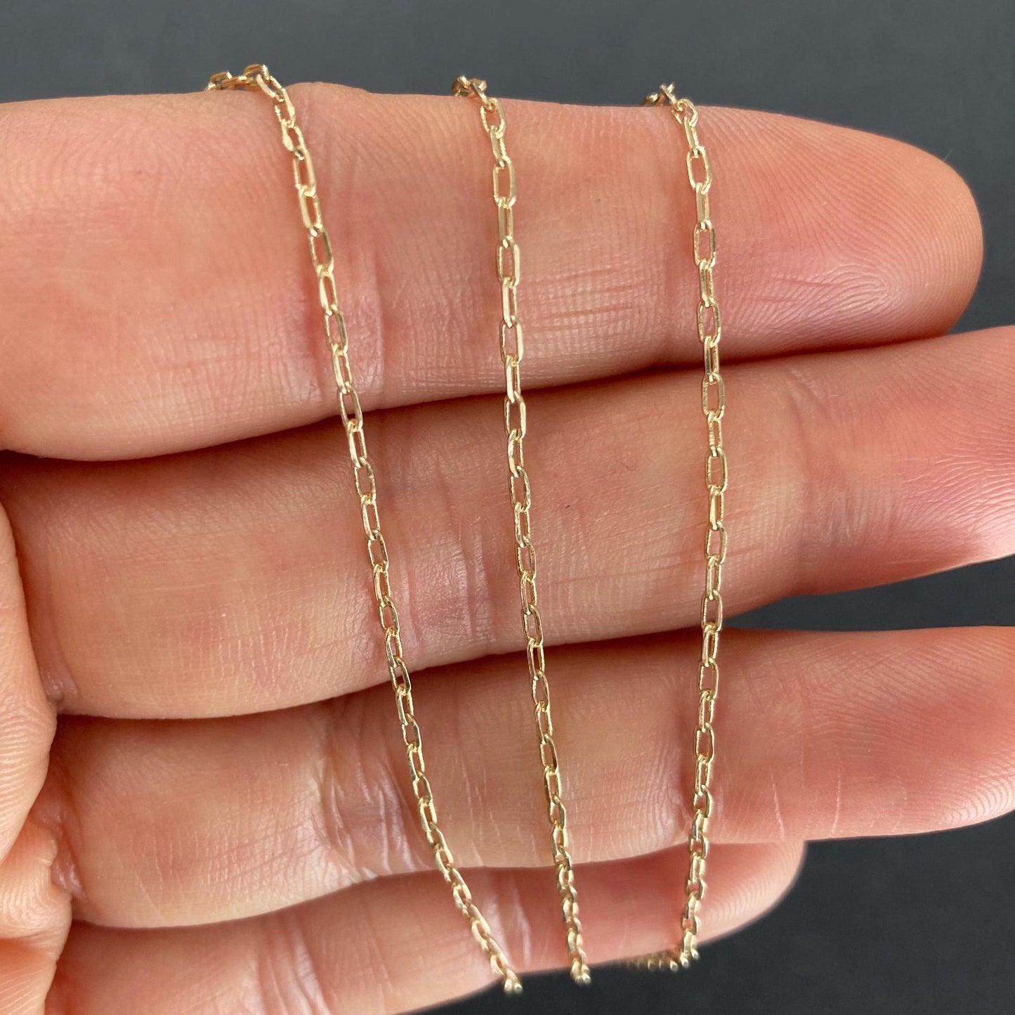 18K gold filled figaro chain 3mm jewelry making supply by the foot
