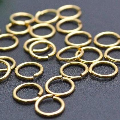 18K gold filled jump rings 4mm to 8mm 22 gauge jewelry findings
