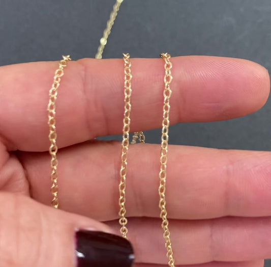 Dainty 1.5mm Flat Cable Chain - 18K Gold Filled - Wholesale & By the Foot