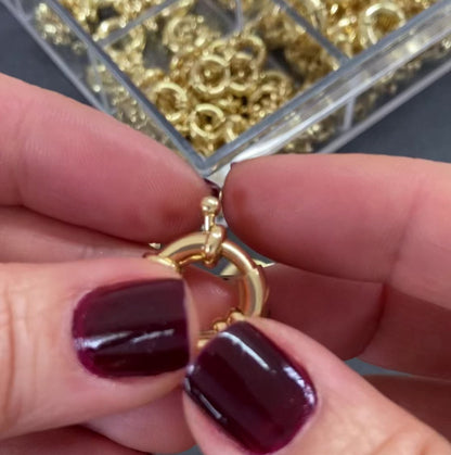 18K Gold Filled Sailor Clasps (10-16mm) - 5 Pcs