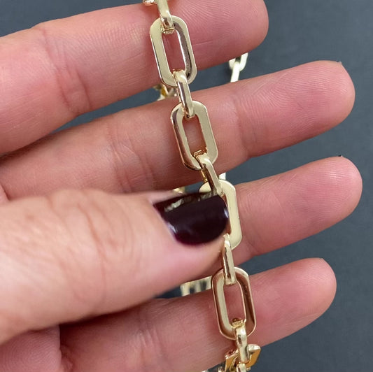 18K Gold Filled Chunky Hexagonal Chain - By the Foot