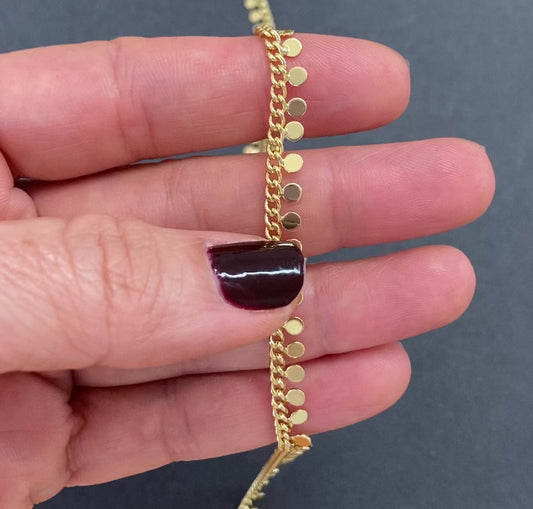 18K Gold Filled Coin Chain - 2.5mm Discs - By the Foot